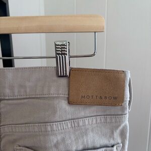 Mott & Bow Men 32x34 Slim Mercer Light Khaki Soft Twill Denim Stretch Jeans